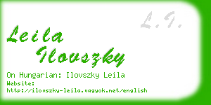 leila ilovszky business card
